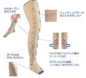 夜間モビダーム　AUTO　FIT　ハイソックス　右左共用　サイズ1-4　丈は4種類
